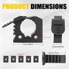 GLOBLED Quick Release Rubber Clamp Mount Fits 1-1/7'' to 1-3/7''