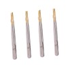 SAFIGLE 2sets Electroplated Stainless Steel Eyebrow Tweezers Flat and Oblique