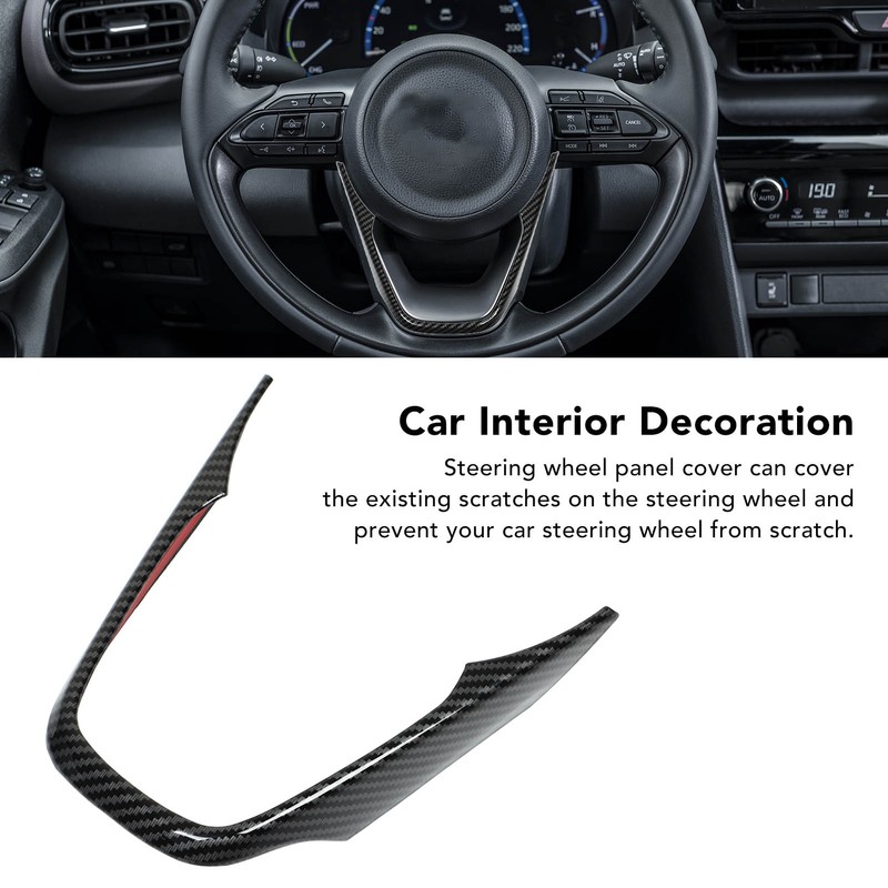 Steering Wheel V Shape Trim Panel Carbon Fiber Style Frame