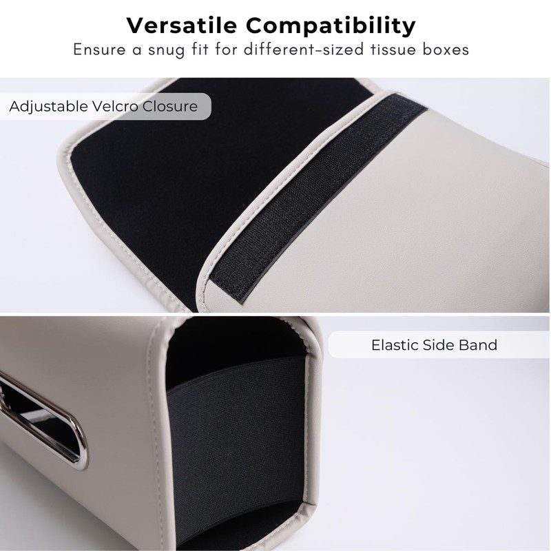 Car Tissue Holder, Ompellus Premium PU Leather Tissue Box Holder