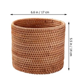 Mipcase Garbage Can Collapsible Trash Bin Wicker Trash Can Decorative Throw Blankets Adorable Waste Bin Woven Storage Basket Rattan Trash Can Autumn Vines Baby Seaweed Key Chain