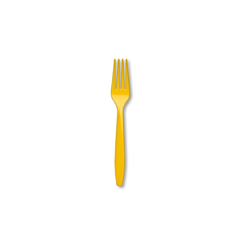 Creative Converting Touch of Color Premium Plastic Forks, 24-Count, School