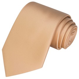 KissTies Extra Long Sand Ties Gold Champagne Tie For Big And Tall Men