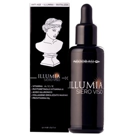 Neodrasi Illumia Antioxidant Face and Moisturising Face with Vitamin C, Hyaluronic Acid, Sea Collagen, Vitamin E and Fitterinol - Luminous Effect and Antiage - Made in Italy