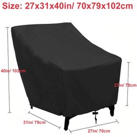 2PCS Patio Chair Covers Outdoor Lounge Chair Cover Waterproof Furniture Single Chair Sofa Cover for Veranda Garden Patio