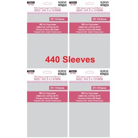 Sleeve Kings "XXL Super Large" Card Sleeves 101.5 X 153 mm (4x110 Pack, 440 Sleeves)