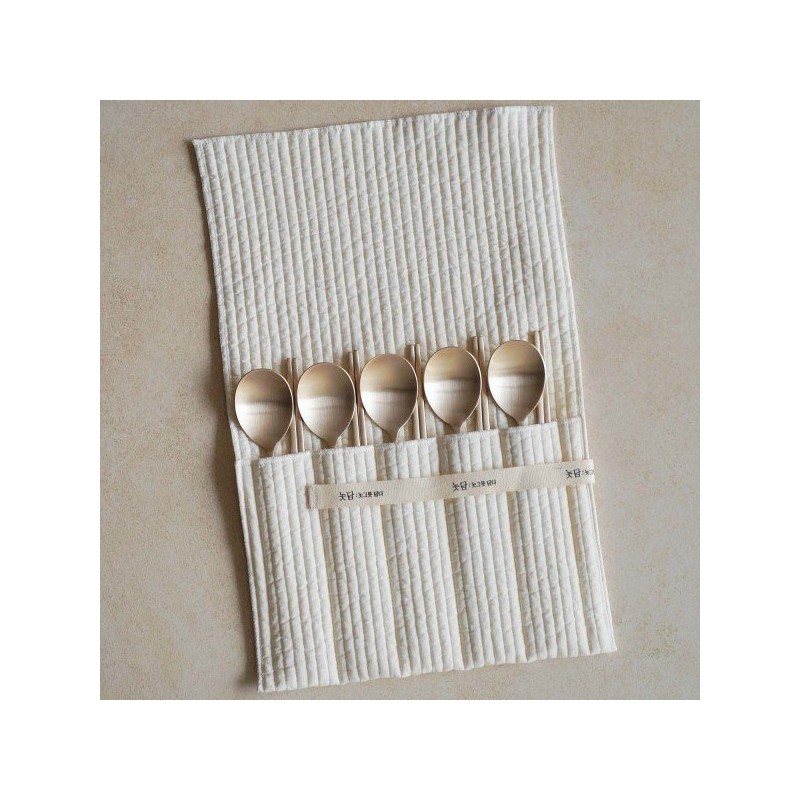 Notdam Quilted Cutlery House 5 people / 놋담 누빔 수저집