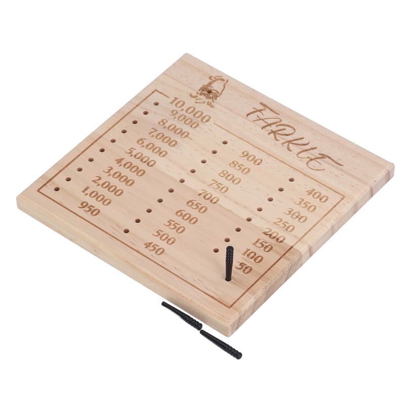 Farkle Dice Tray Improve Math Skills Wooden Classic Dice Game