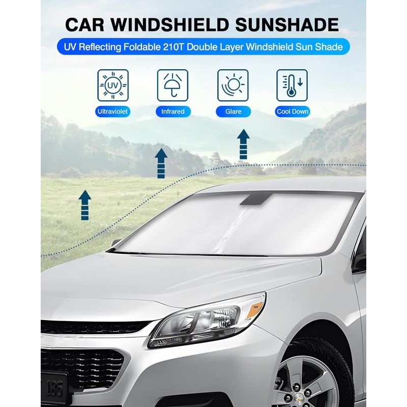 KUST Windshield Sun Shade for Chevy Malibu 2013-2015 Window Shade