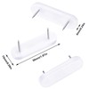 Jetec Plastic Head Double Pins Bed Skirt Holding Pins White