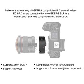 MK EFTR-A Metal Lens Adapter EF-EOSR Support Full Frame and Auto-Focus Mount Converter,Compatible with Canon,EF Lens convert to EOS-R EOS-RP R5 R6 and RED Komodo Cameras