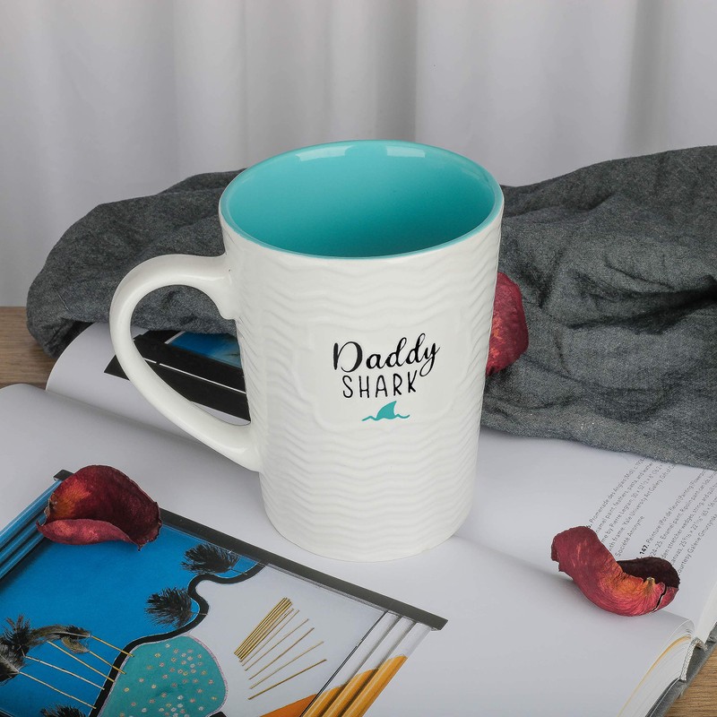 Ynsfree-Daddy Shark-16 OZ Coffee and Tea Mugs-Gifts for Dad,Valentine's Day/Anniversary/Birthday