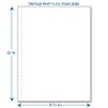 Perforated Paper, 1/2" Perforation Along 11" Side, Vertical on White