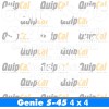 Genie S-40 or S-45 Telescopic Manlift Decal Set. Decals for