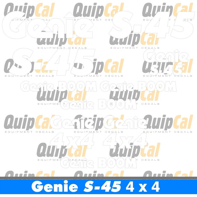 Genie S-40 or S-45 Telescopic Manlift Decal Set. Decals for