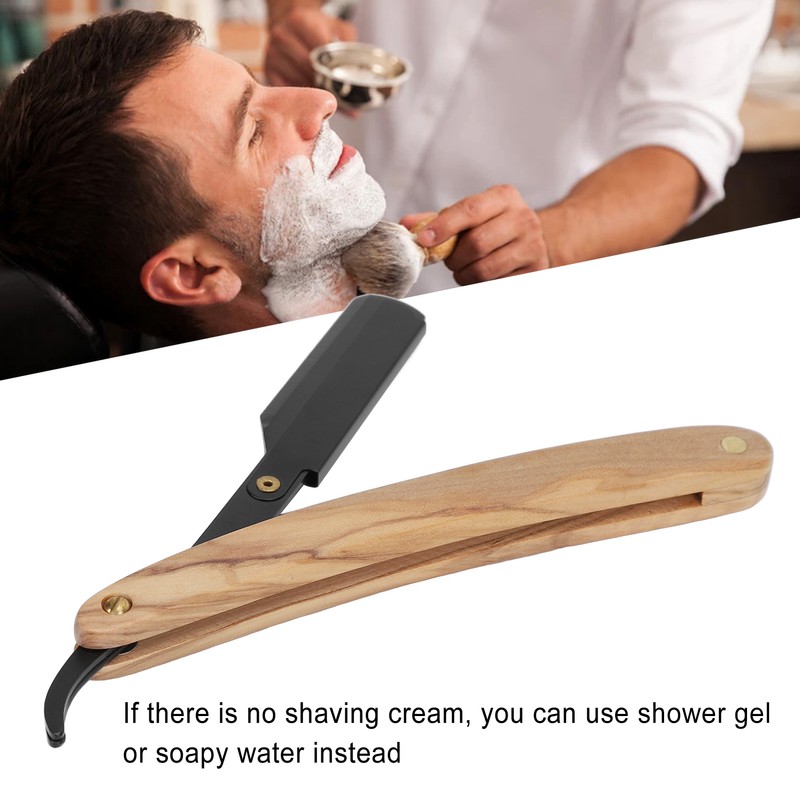 Straight Edge Razor Men Home Portable Stainless Steel Barber Folding