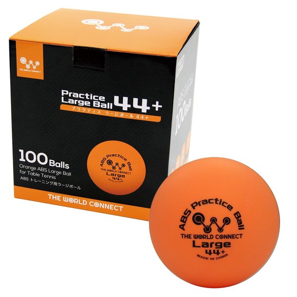 TWC The World Connect Practice Balls, 44+ 100 Balls, Table Tennis Large Balls