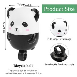 VIDSTW Bicycle Horn Children's Bicycle Bell Children Cute Bell Bicycle Children for Boys and Girls Horn Bicycle Loud Bicycle Horn for Bicycles Scooters Tricycles (Panda)