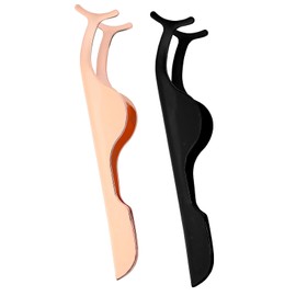 2 Stück Applikator Für Falsche Wimpern Gebogene Wimpernpinzette Professionelle Wimpernverlängerungszange Zum Werkzeuge Entfernen Edelstahl-Entferner-Clip-Pinzette für Entfernen Von Wimpernbüscheln