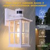 EIKESN Outdoor Motion Sensor Light, White Exterior Wall Lighting Fixtures,Dusk
