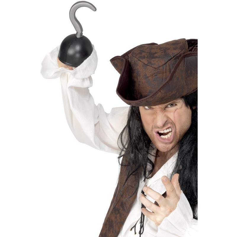 Fancy Dress Pirate Hook Black PVC