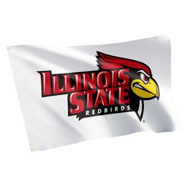 Desert Cactus Illinois State University ISU Flag - 3 x 5 Feet Redbirds Banner, Indoor/Outdoor Durable Fabric, 100% Polyester Design (Style Y)
