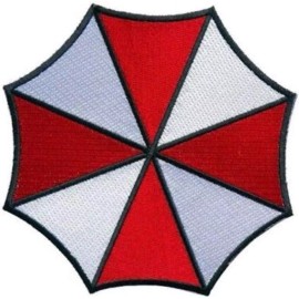 Unbranded Resident Evil Umbrella Corporation Umbrella Logo 3" Tall Embroidered Patch