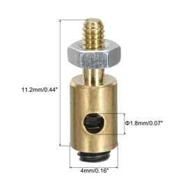 sourcing map Linkage Stoppers Connecting Servo Arm,Adjustable Push Rod with Nut and Screw for RC Airplane,D4x1.8mm 12Pcs