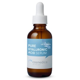 Cosmedica Skincare SUERO PURO DE ACIDO HIALURONICO 2 oz. Retiene su peso hasta 1000 veces en agua. Incrementa los niveles necesarios de humectación en la piel.