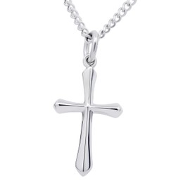 Shields of Strength Stainless Steel Women's Complete Cross Necklace - John 19:30