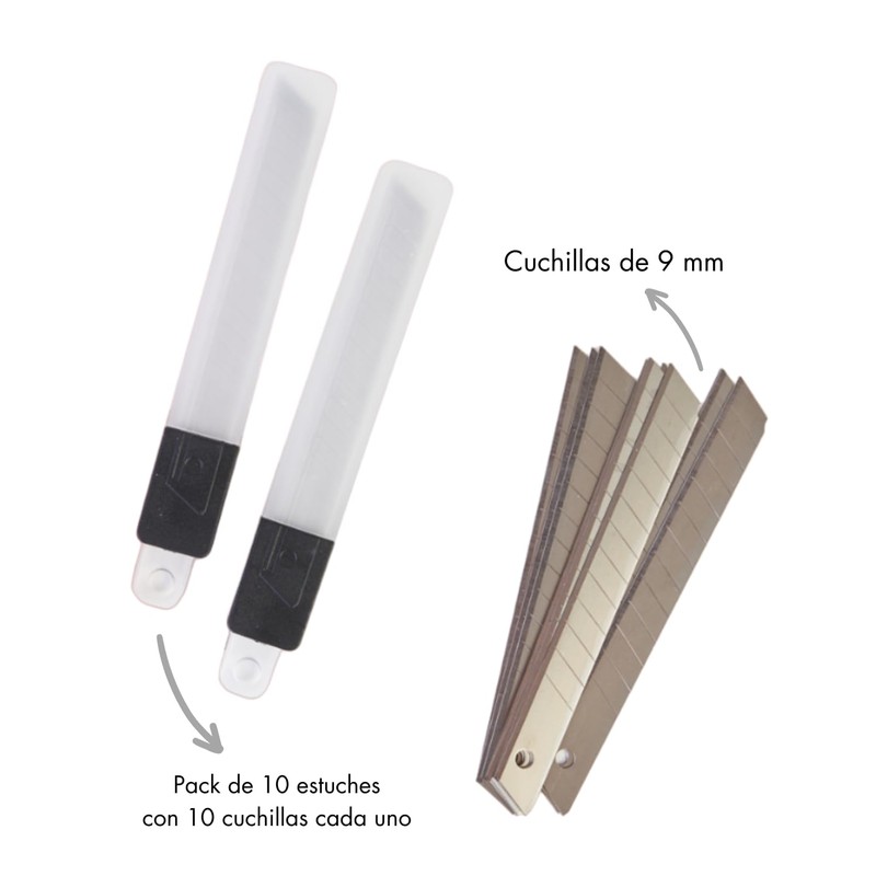 MTL 79275 – Pack of 100 Cutter Blades, 9 mm,