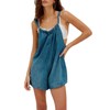happlan Women's Denim Shortalls Romper Overalls with Pockets(0751-DarkBlue-M)