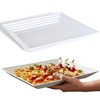 Blue Sky Leveled White Plastic Square Tray | 12x12, 1