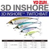 YO-ZURI Salt Lure, 3D Inshore Twitchbait (SS) 110mm Color: Pearl