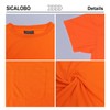 Sicalobo 2Pcs Men's High Visibility Reflective Short Sleeve Work T