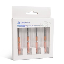 Creality K1C Nozzle Set, 4 Pieces Unicorn Quick-Swap Nozzle 0.4 mm, 0.6 mm, 0.8 mm High Flow Nozzle Set with Titanium Alloy Heat Break, Copper Alloy and Hardened Steel for K1C / Ender 3 V3 / Ender 3