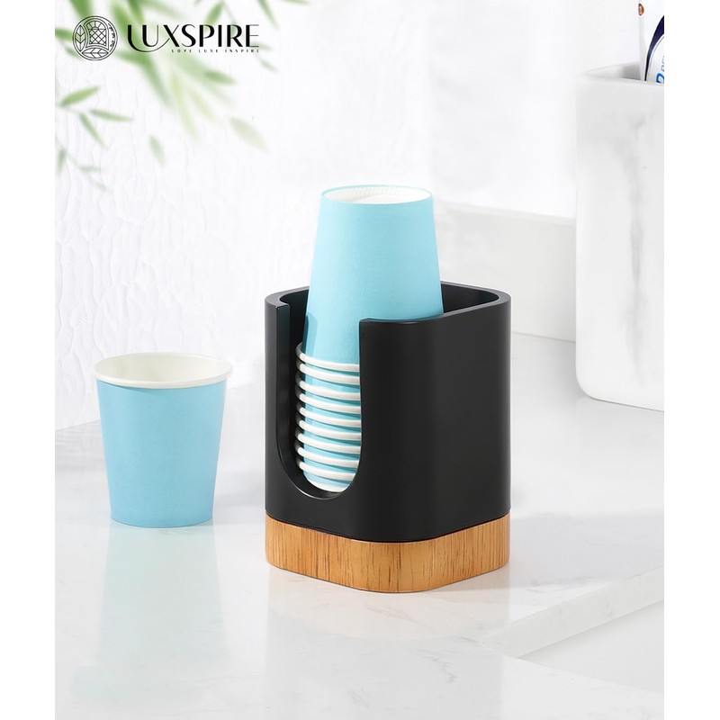 Luxspire Bathroom Cup Dispenser, Dixie Cup Holder 3-5oz, Disposable Paper
