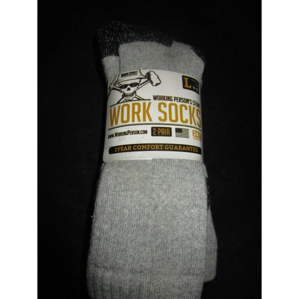 Working Person's Store 2 Pair Working Person's Store Steel Toe