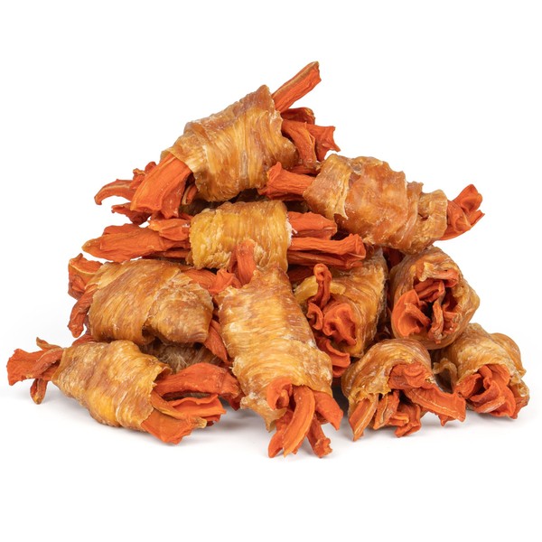 MON2SUN Rawhide Free Dog Treats, Chicken Wrapped Carrot Snacks, Healthy