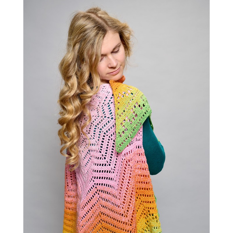 Bobbel Sweet Papaya Gradient Yarn Crochet Vest Set, 4-Ply 1500