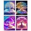 KiKiHong Diamond Painting Set of 4, Diamond Painting Tree of