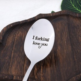 Funny Valentines Spoon Gifts for Wife Husband I Love You Gifts for Him Her Girlfriend Boyfriend Anniversary Birthday Gifts for Couples I Forking Love You Spoon Gifts for Fiance Fiancee