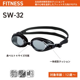 SWANS SW-32N CLA Clear Fitness Swim Goggles with Cushion Adult