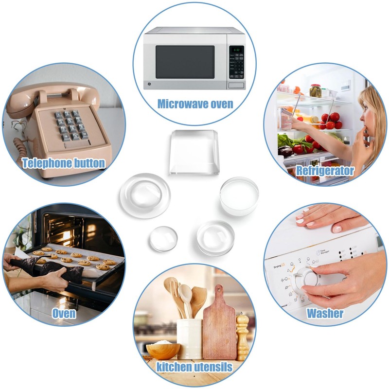 STSTR 222PCS Bump Dots for Visually Impaired, Mixed Sizes Shapes