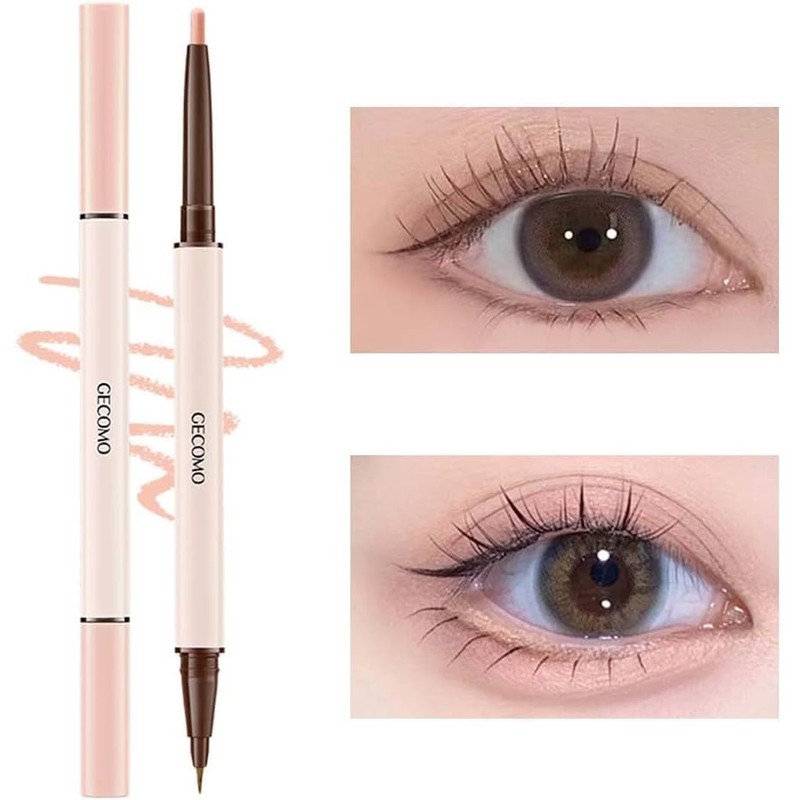 GECOMO [Popular] Double Core Eyeliner, Teardrop Bag Liner, Waterproof Pencil