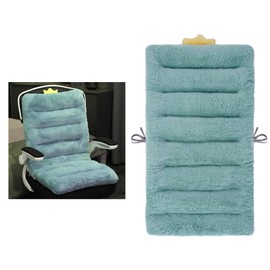 ELFJOY Desk Chair Cushion 85cm Office Chair Cushion Seat Cushion with Back Support Lounger Cushion with Fixing Band (Green) 85×45cm