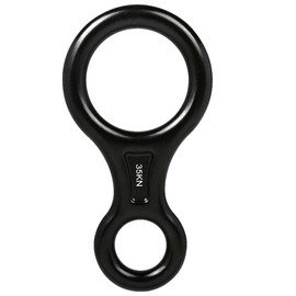 AOKWIT Rescue Figure 8 Descender Climbing Gear Downhill Equipment 35KN/3500kg 7075 Aluminum Alloy Rigging Plate for Climbing Belaying and Rappeling Device (Black)