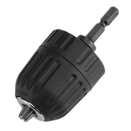 Bestgle 0.8mm-10mm Capacity Mount 3/8-24UNF Keyless Quick Connect Drill Chuck Impact Driver Conversion Adapter with 1/4" Hex Shank