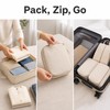 Compression Packing Cubes for Travel - 4-Piece Waterproof Luggage Organizer