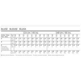 Burda b7136 Blouse Sewing Pattern 19 x 13 cm